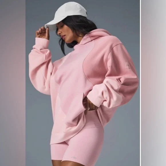 Alo yoga make wave hoodie Sunset Pink Tonal medium - Picture 3 of 13
